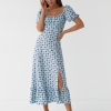 Довга квіткова сукня з оборкою hot fashion  LX-10370927