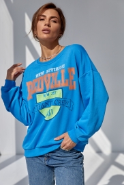 Жіночий трикотажний світшот з яскравим принтом Жіночий трикотажний світшот з яскравим принтом