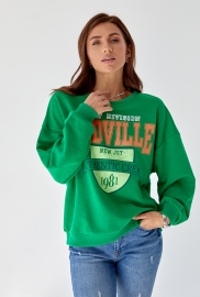 Жіночий трикотажний світшот з яскравим принтом Жіночий трикотажний світшот з яскравим принтом