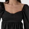 Атласное платье-мини с пышной юбкой и с открытой спиной  LX-10414709