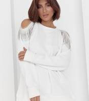 Жіноча кофта oversize з вирізами на плечах