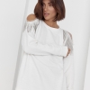 Жіноча кофта oversize з вирізами на плечах  LX-10426647