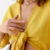 Женская укороченная блуза на запах  LX-10454929