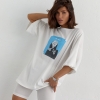 Костюм з футболкою oversize та велосипедками  LX-10461647