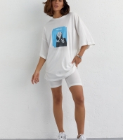 Костюм з футболкою oversize та велосипедками