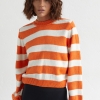 В'язаний джемпер oversize в смужку  LX-10475034