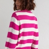 В'язаний джемпер oversize в смужку  LX-10475033