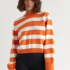 В'язаний джемпер oversize в смужку  LX-10475034