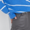 Женский вязаный свитер оверсайз в полоску  LX-10492023
