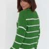Женский вязаный свитер оверсайз в полоску  LX-10492025