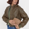 Женская куртка-бомбер в винтажном стиле  LX-10492616
