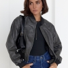 Женская куртка-бомбер в винтажном стиле  LX-10492609