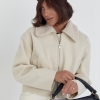 Женское короткое пальто в елочку  LX-10494219