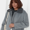 Женское короткое пальто в елочку  LX-10494210