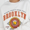Трикотажний світшот на флісі з написом Brooklyn  LX-10495647