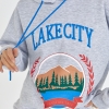 Утепленное худи с принтом и надписью Lake city  LX-10498011