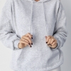 Утепленное женское худи с карманом-кенгуру  LX-10507811