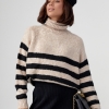 Вязаный женский свитер в полоску  LX-10512226