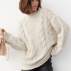 Вязаный свитер с косами oversize  LX-10521226