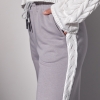 Костюм-двойка с вязаной кофтой в косички и трикотажными штанами  LX-10522311