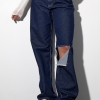 Двусторонние рваные джинсы в стиле grunge  LX-10523512