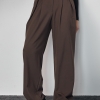 Классические брюки с акцентными пуговицами на поясе  LX-10534851