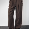Классические брюки с акцентными пуговицами на поясе  LX-10534851