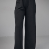 Трикотажные женские брюки с двойным поясом  LX-10542309