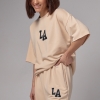 Женский спортивный костюм с вышивкой LA  LX-10552719