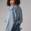 Короткая женская джинсовка в стиле Grunge  LX-10556840