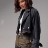 Короткая женская джинсовка в стиле Grunge  LX-10556809