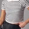 Укороченная женская футболка в полоску  LX-10557747
