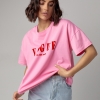 Женская футболка oversize с надписью Vogue  LX-10558614