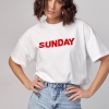 Женская футболка oversize с надписью Sunday  LX-10558921