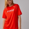 Трикотажная футболка с надписью Good vibes  LX-10572121