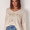 В'язаний жіночий пуловер з написом Boheme  LX-10586647