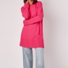 Жіноча в'язана туніка oversize із розрізами з боків  LX-10604433