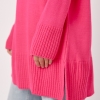 Жіноча в'язана туніка oversize із розрізами з боків  LX-10604433