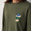 Трикотажний лонгслів oversize з вишитим ведмедиком  LX-10613816