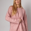 Жіночий подовжений в'язаний джемпер oversize  LX-10614207