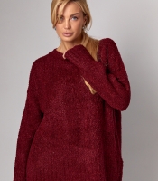 Жіночий подовжений в'язаний джемпер oversize