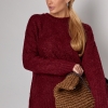 Жіночий подовжений в'язаний джемпер oversize  LX-10614235