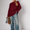 Жіночий подовжений в'язаний джемпер oversize  LX-10614235