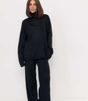 Теплий жіночий в'язаний костюм oversize