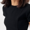 Коротка футболка Massimo Dutti з декоративними швами спереду  LX-10624109