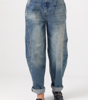 Джинси Baggy з кокеткою та декоративними швами