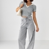 Джинси  Wide Leg  з розрізами на стегнах  LX-10650110