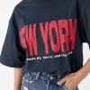 Футболка oversize з написом New York  LX-10654809