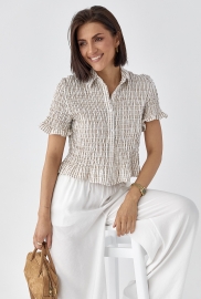 Смугаста блуза з ефектом жатки Смугаста блуза з ефектом жатки