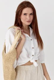 Муслінова сорочка з коротким рукавом Муслінова сорочка з коротким рукавом